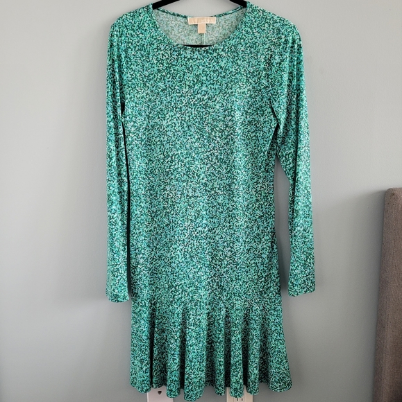 Michael Kors Teal Midi Dress 👗 - Picture 1 of 5